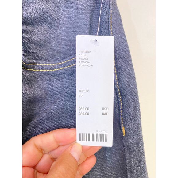 NWT Urban Outfitters 25us /90's Boot Cut Black Noir Color-Dark Blue  Flare - Picture 7 of 7